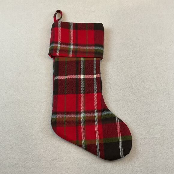 Target | Holiday | Target Christmas Stocking Red Green Plaid Flannel ...